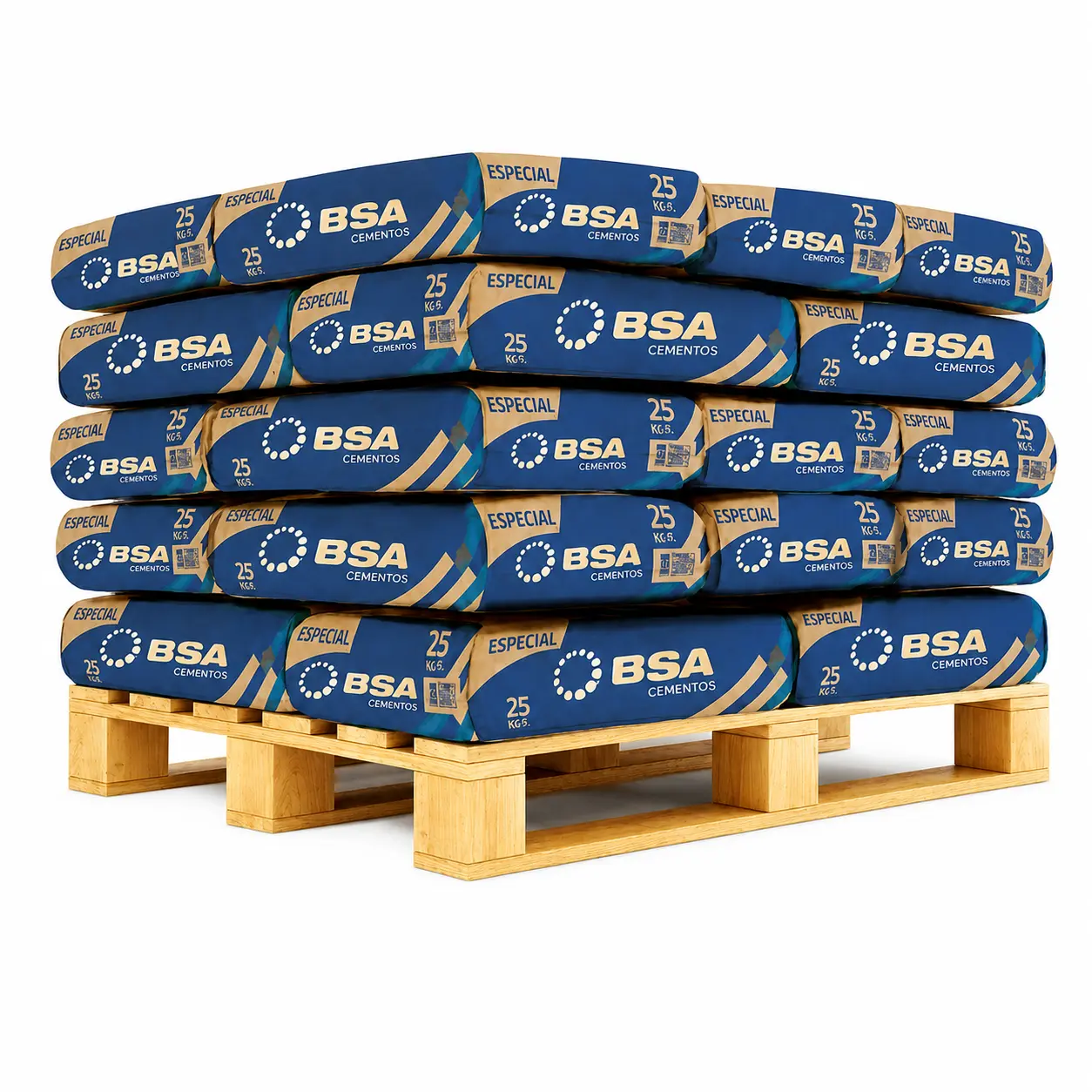 Pallet cemento BSA 72 Sacos cemento BSA