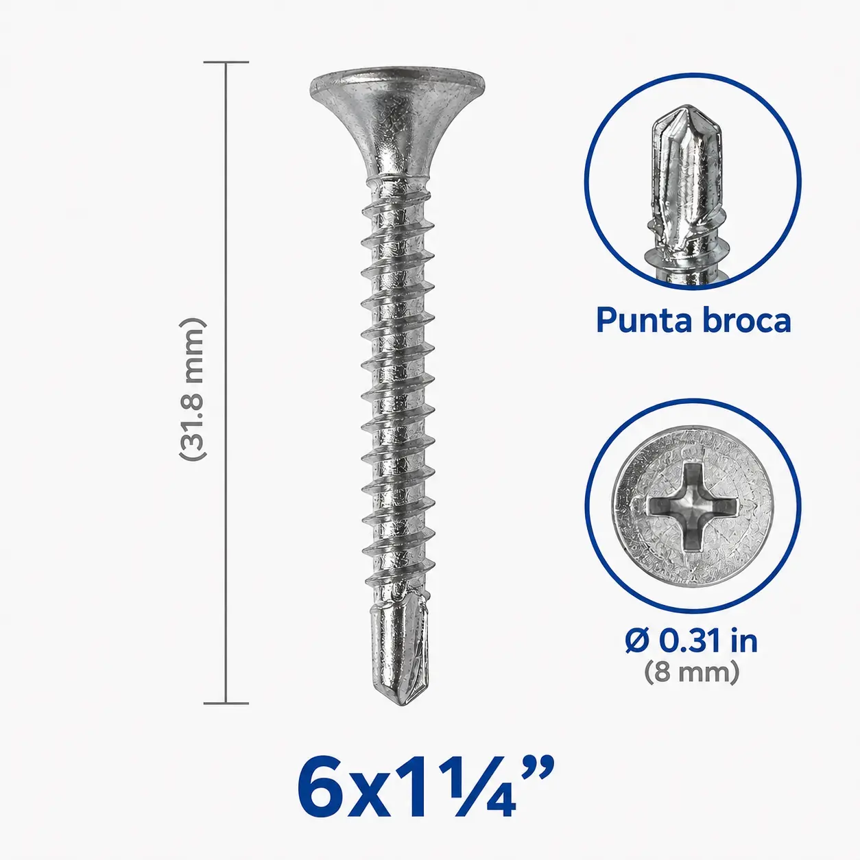tornillo volcanita 6x1_4