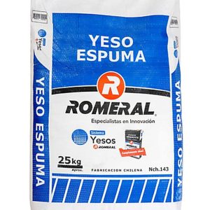 Yeso Espuma Romeral 25 kg saco azul - aislante térmico y acústico
