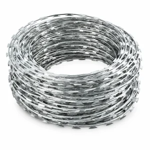 Concertina galvanizada 30 cm × 10 m con candado