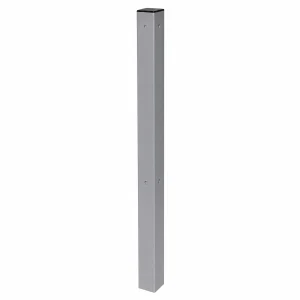 Poste gris galvanizado 60 × 60 × 1,5 mm de 2,3 m