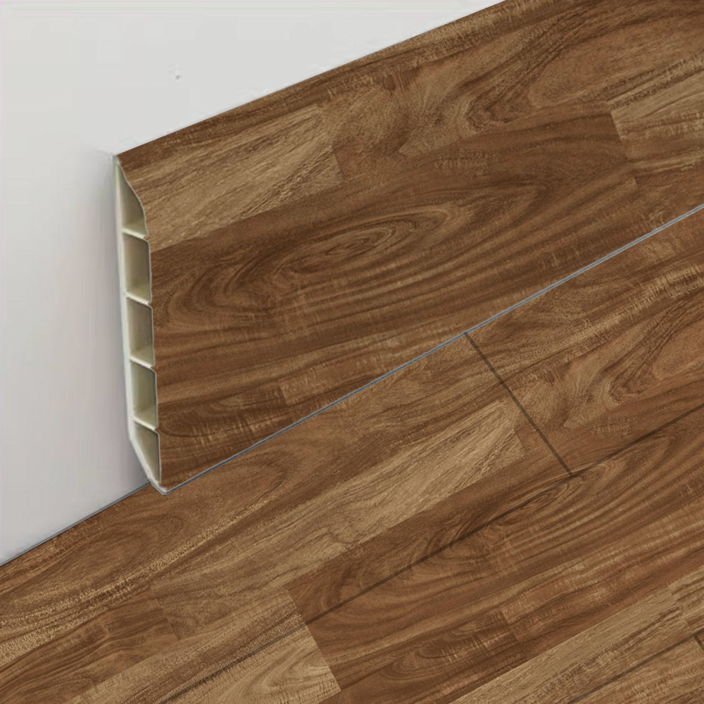 Guardapolvo SPC Nogal Guardapolvo SPC nogal 80 x 12 x 2,4 m para terminación de pisos