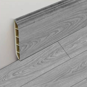 Guardapolvo SPC gris moderno 80 x 12 x 2,4 m para terminación de pisos