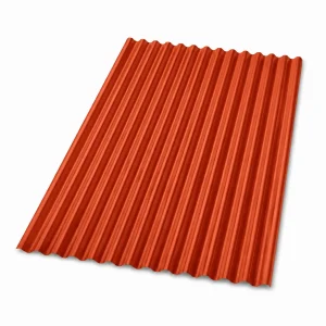 Zinc acanalado 0.35 x 851 x 3.660mm color terracota
