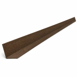 Esquinero interior café oscuro de 40x2 mm para ángulo entrante de siding metálico