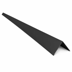 Esquinero exterior siding metálico negro de 40x2 mm para esquina de siding metálico