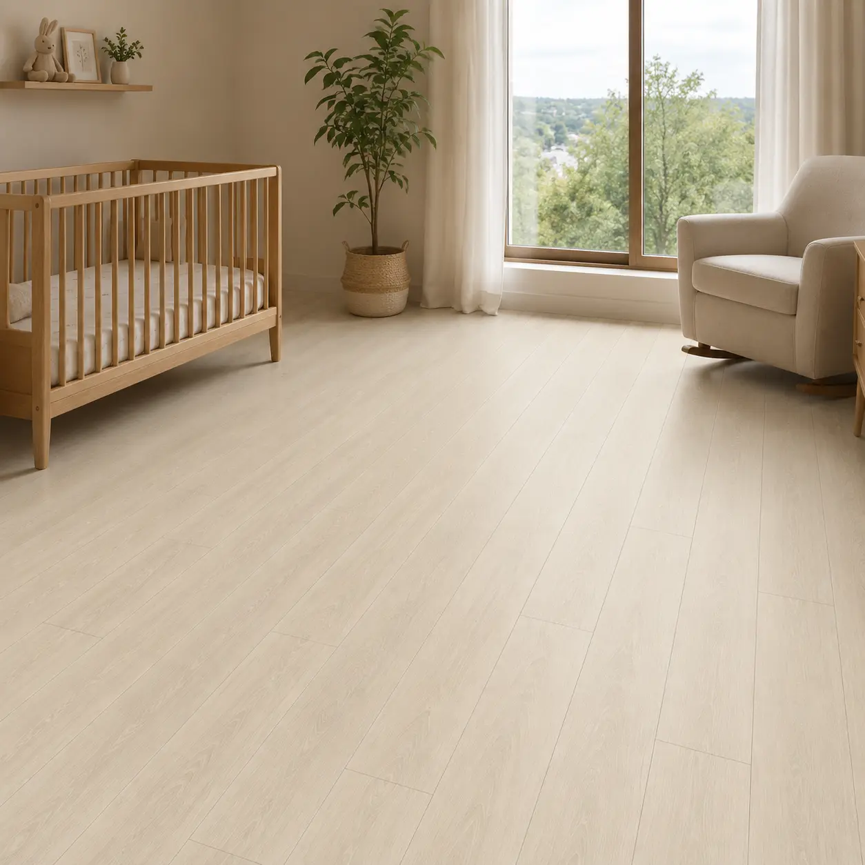 Suelo Beige Arena en dormitorio infantil