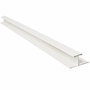 Perfil H Siding Metálico Blanco de 40x2 mm para unión de paneles de siding metálico
