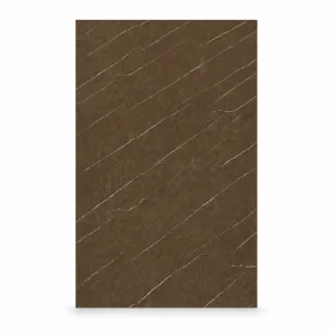 Placa UV SPC mármol café, plancha completa con vetas blancas sobre fondo blanco